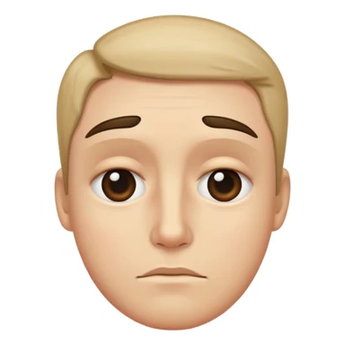 Cara con ojeras y cara cansada  sticker