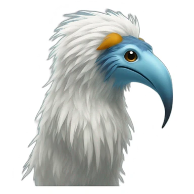 yetti bird long nose sticker