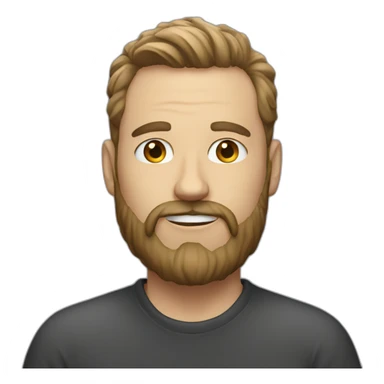 Whitr Visual effects artist with beard sticker