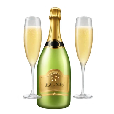 Champagne avec de étoiles sticker