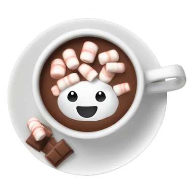Hot chocolate with marshmallows Christmas themed  sticker