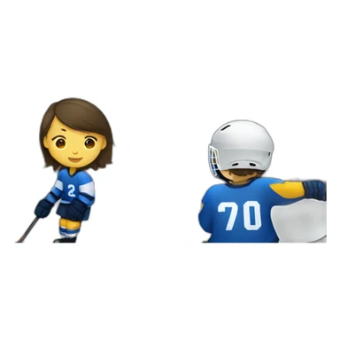 girl watching ice hockey sticker