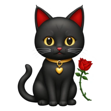 gato gotico lanzando un beso sticker