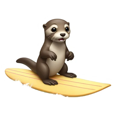cute otter deguised as a surfer sticker