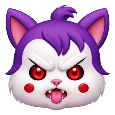 Kuromi (Sanrio) angry face sticker