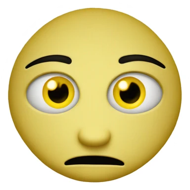 Yellow face with eyes looking down sticker