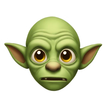 goblin face with long ears sticker