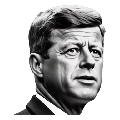 JFK as the 🤯 emoji. sticker