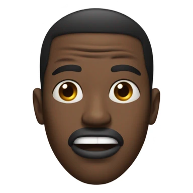 Black man shocked face sticker