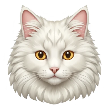 White Norwegian forest cat with majestic ruff, triangular face, thick winter coat sticker