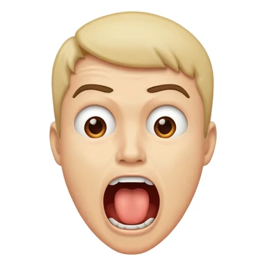 Moaning with mouth open wide  sticker