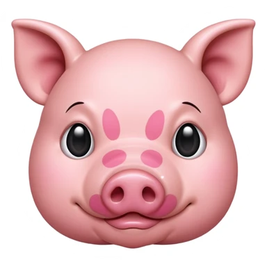 simple pig face sticker