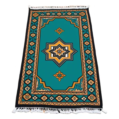 Long rectangular prayer mat with geometric Andalusia pattern  sticker