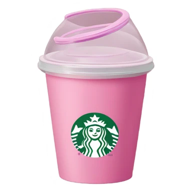 Starbucks pink cup sticker
