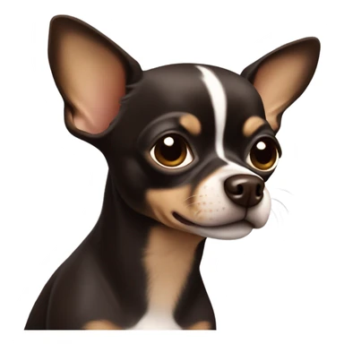 Dark Brown chihuahua sticker