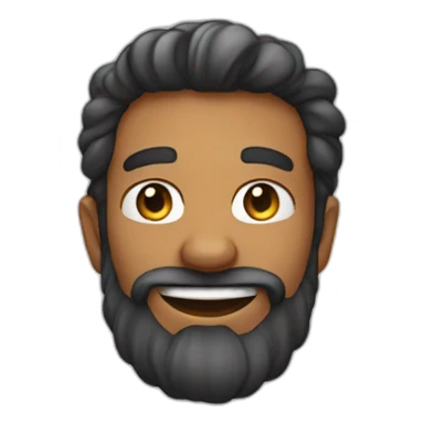 Homme barbu sourire sournois sticker