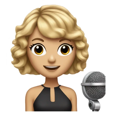taylor swift with a microphone sticker