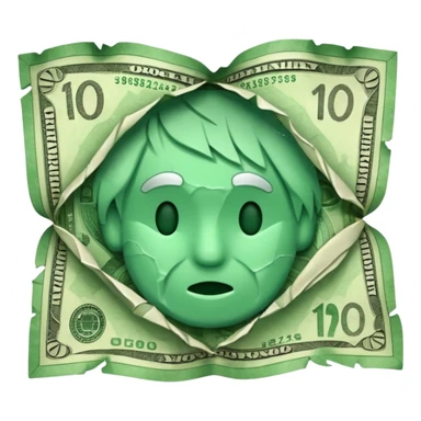 Ripped money sticker