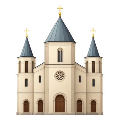 Vilnius Cathedral tower, simplified, emoji style, Discord role icon, no text sticker