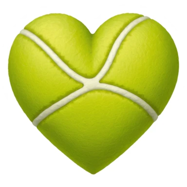 tennis shape heart no face sticker