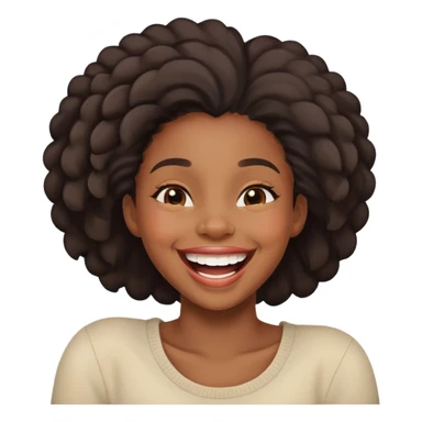 Black girl laughing  sticker
