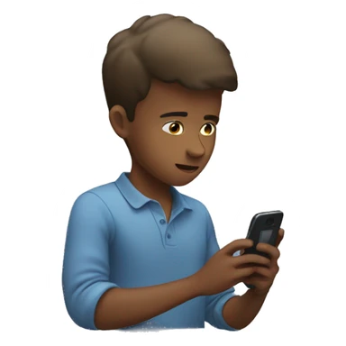 Boy on his phone sticker