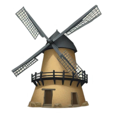 don quixote windmill sticker