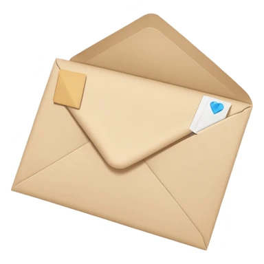 a paper falling out of an envelope sticker