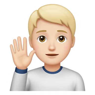 teary face waving goodbye sticker