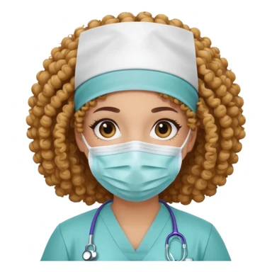 curly nurse sticker