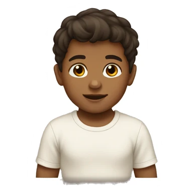 Tan baby boy with dark brown hair  sticker