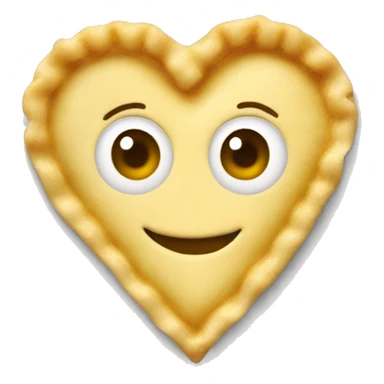 A ravioli in a heart shape sticker