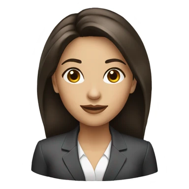 Business woman brunette girl sticker