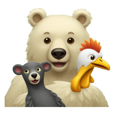 a bear and a dodo sticker