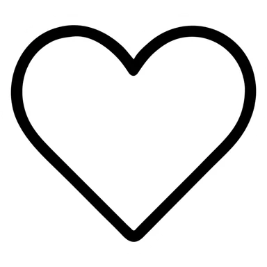 heart icon, minimal outline, modern icon style sticker