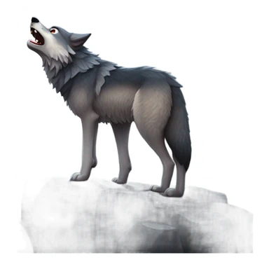 Wolf howling to the moon sticker