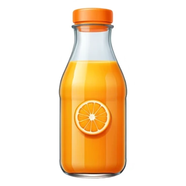 Orange juice bottle sticker