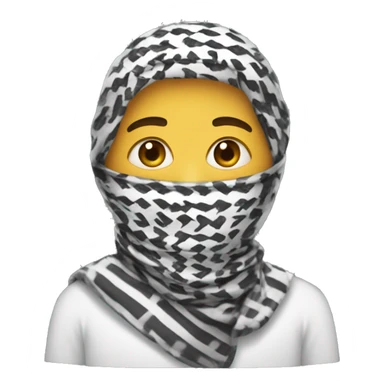 Me wearing keffiyeh sticker