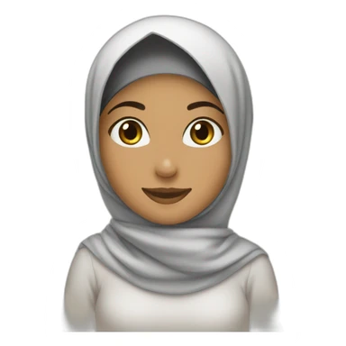 hijabi says hi sticker