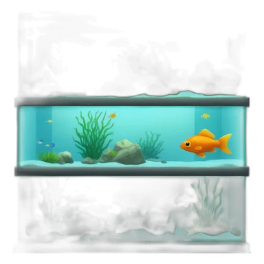 aquascaping fish tank with aquatic planys sticker
