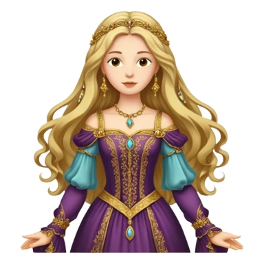  portrait of a Renaissance woman sticker