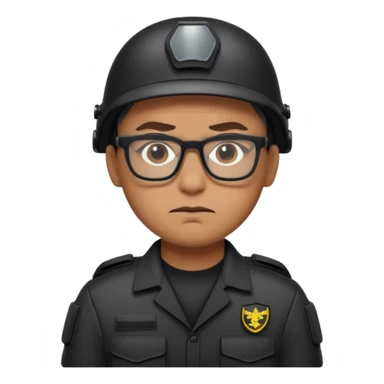 swat with glasses sticker