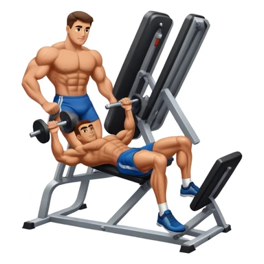 guy leg press machine sticker