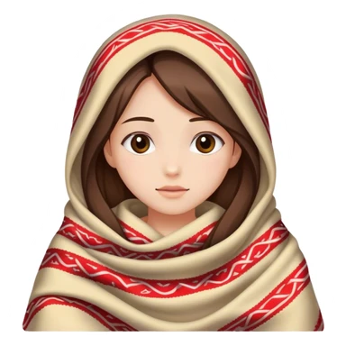 the girl is covered with a beautiful blanket sticker