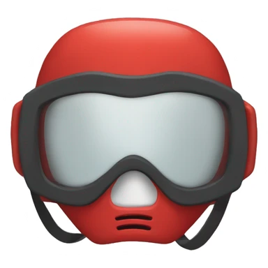 red diver mask sticker