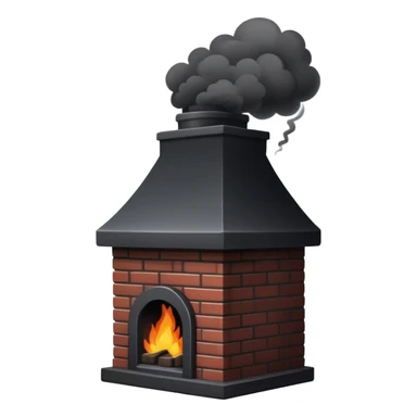 Black smoke coming out of chimney  sticker