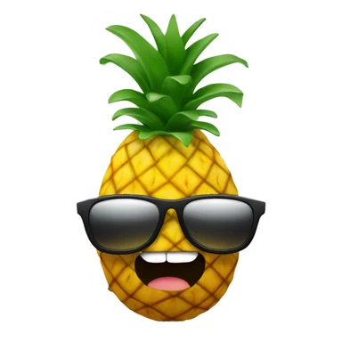 Upside down pineapple wearing sunglasses sticker