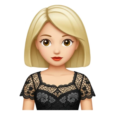 woman with lace patterned top sticker