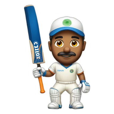 indian in cricket jersey sticker