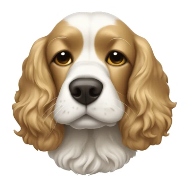 Gold and white Cocker spaniel sleeping sticker